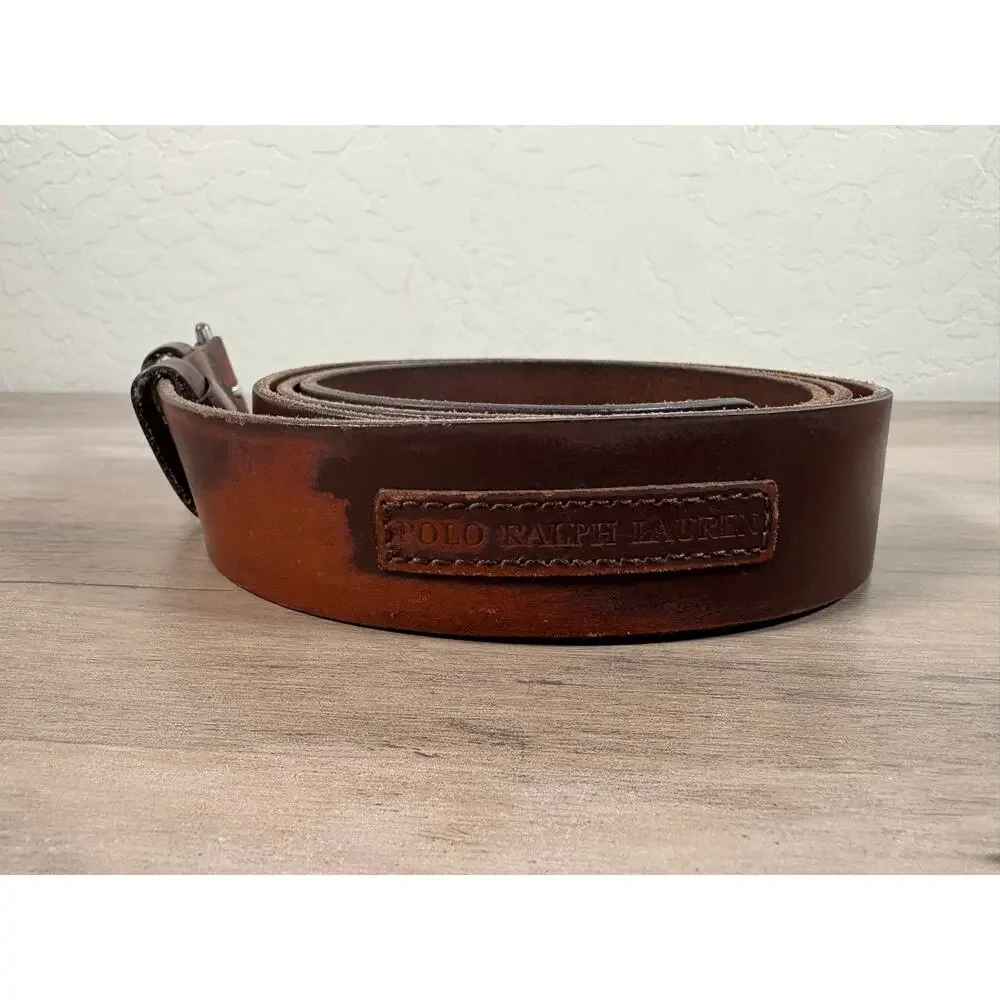 Polo Ralph Lauren Brown Men's Belt- Size 50- EUC